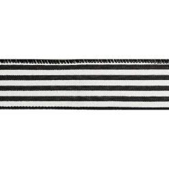 Cheap 😍 1.5" Faux Linen Wired Thin Striped Ribbon by Celebrate It™ Décor ❤️ -Celebrate It Sales Shop 10659087 3
