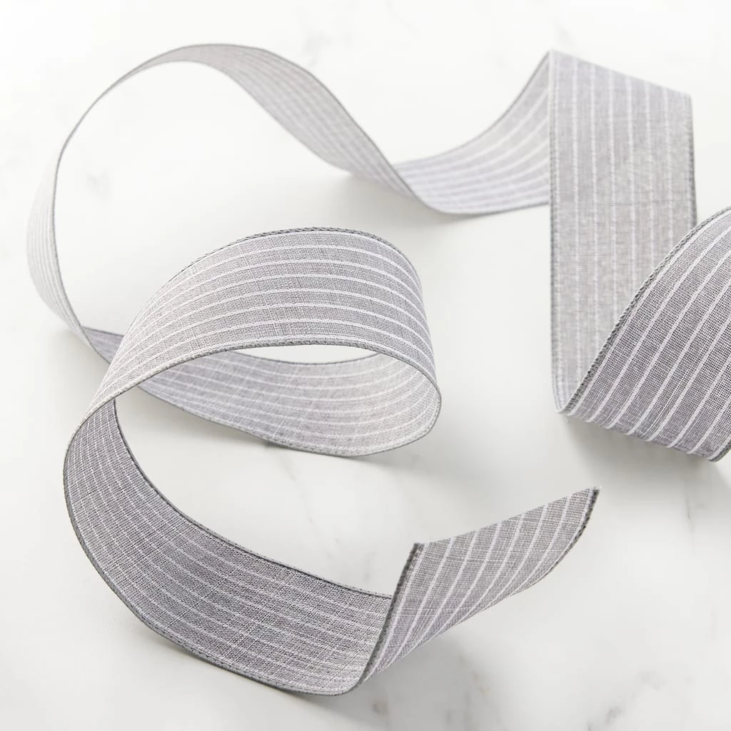 Best reviews of 😀 2.5" Faux Linen Wired Pinstripe Ribbon by Celebrate It™ Décor 😀 2 Best reviews of 😀 2.5" Faux Linen Wired Pinstripe Ribbon by Celebrate It™ Décor 😀 - Image 2