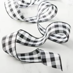Best Sale 🔔 2.5" Buffalo Check Wired Ribbon by Celebrate It™ Décor 👏 -Celebrate It Sales Shop 10659090 20