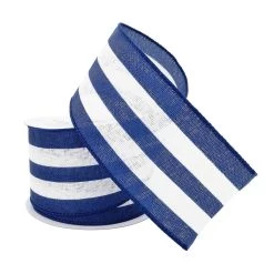 Top 10 💯 12 Pack: 2.5" Faux Cotton Wired Thick Striped Ribbon by Celebrate It™ Décor 🎉 -Celebrate It Sales Shop 10659092 2