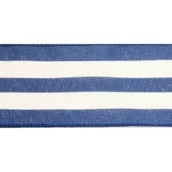 Top 10 💯 12 Pack: 2.5" Faux Cotton Wired Thick Striped Ribbon by Celebrate It™ Décor 🎉 -Celebrate It Sales Shop 10659092 3