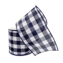 Outlet 👍 12 Pack: 4" Buffalo Check Wired Ribbon by Celebrate It™ Décor 😉 -Celebrate It Sales Shop 10659094 2 1