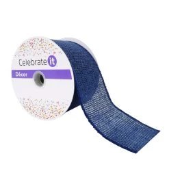 Deals 🔥 2.5" Faux Linen Wired Ribbon by Celebrate It™ Décor 👏