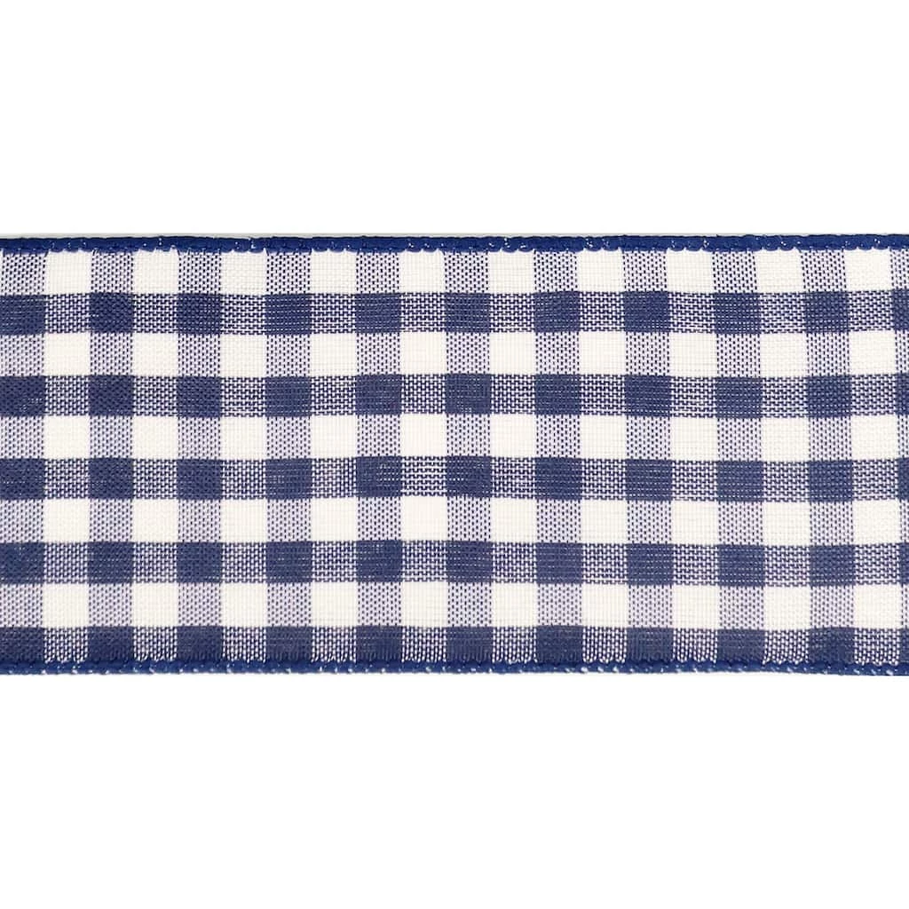 Outlet 🔔 12 Pack: 2.5" Gingham Wired Ribbon by Celebrate It™ Décor 😉 3 Outlet 🔔 12 Pack: 2.5" Gingham Wired Ribbon by Celebrate It™ Décor 😉 - Image 3