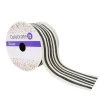 Budget ⌛ 12 Pack: 2.5" Faux Cotton Wired Striped Ribbon by Celebrate It™ Décor 😀