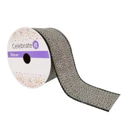 Cheapest 👏 2.5" Herringbone Wired Ribbon by Celebrate It™ 🔔
