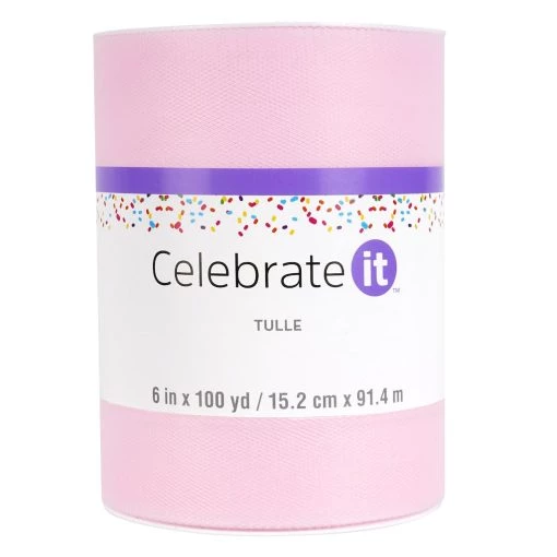 Cheapest 🎁 6" Pink Tulle Mega Roll by Celebrate It™ 🧨 -Celebrate It Sales Shop 10659116 1