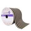 Promo 💯 12 Pack: 4" Faux Linen Wired Stripe Ribbon by Celebrate It™ 🛒