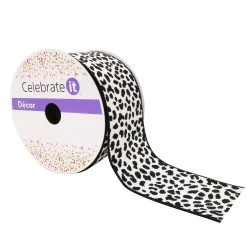 Flash Sale 👏 12 Pack: 2.5" Faux Cotton Wired Leopard Ribbon by Celebrate It™ 👍