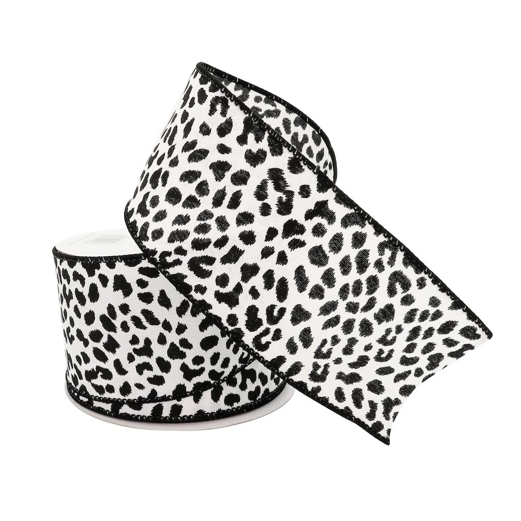 Buy 💯 2.5" Faux Cotton Wired Leopard Ribbon by Celebrate It™ 🔥 4 Buy 💯 2.5" Faux Cotton Wired Leopard Ribbon by Celebrate It™ 🔥 - Image 4