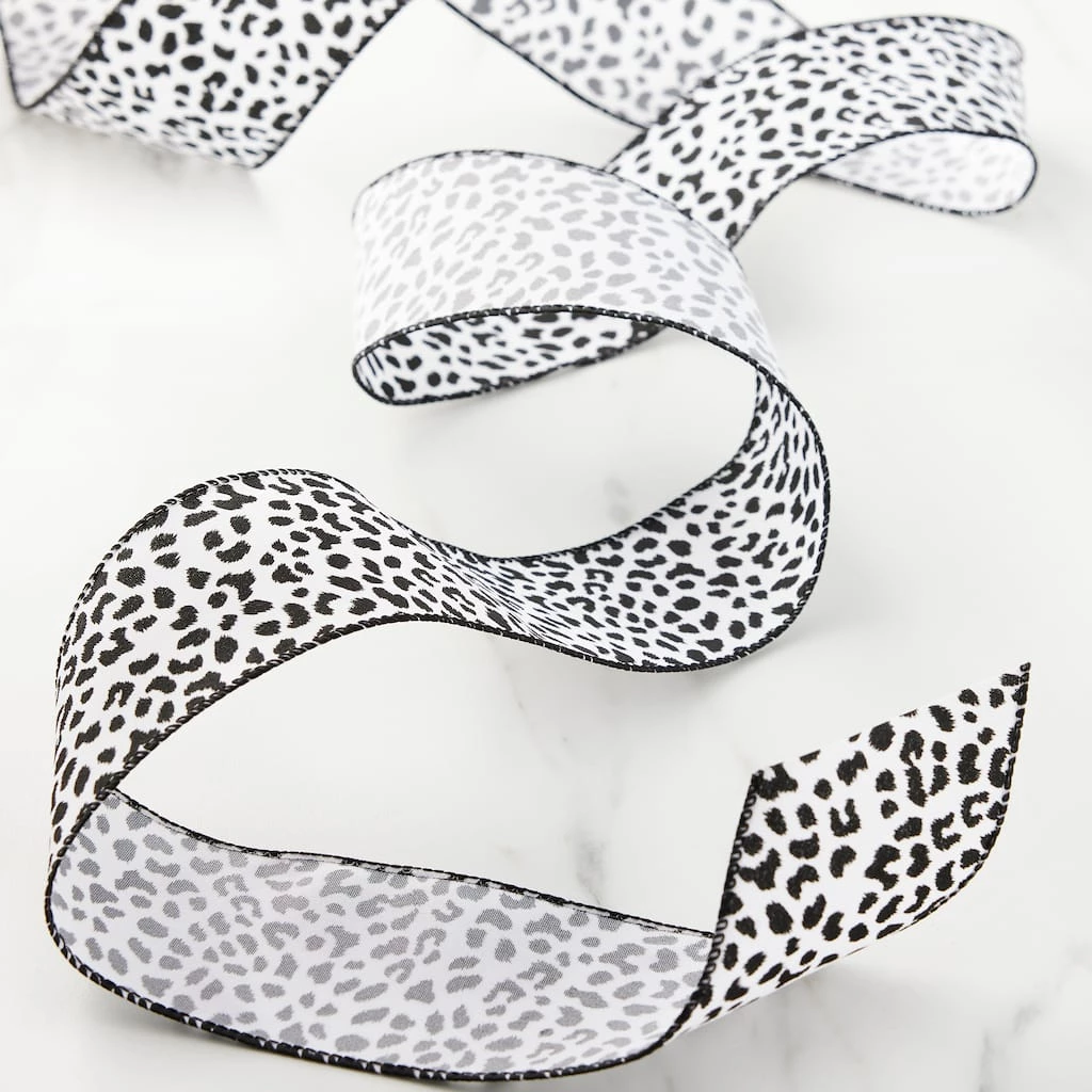 Buy 💯 2.5" Faux Cotton Wired Leopard Ribbon by Celebrate It™ 🔥 2 Buy 💯 2.5" Faux Cotton Wired Leopard Ribbon by Celebrate It™ 🔥 - Image 2