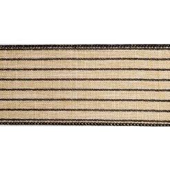 Buy 😍 12 Pack: 2.5" Faux Linen Wired Pinstripe Ribbon by Celebrate It™ 😍 -Celebrate It Sales Shop 10659130 3 1