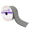 Buy ✨ 12 Pack: 2.5" Faux Linen Wired Stripe Ribbon by Celebrate It™ 😍