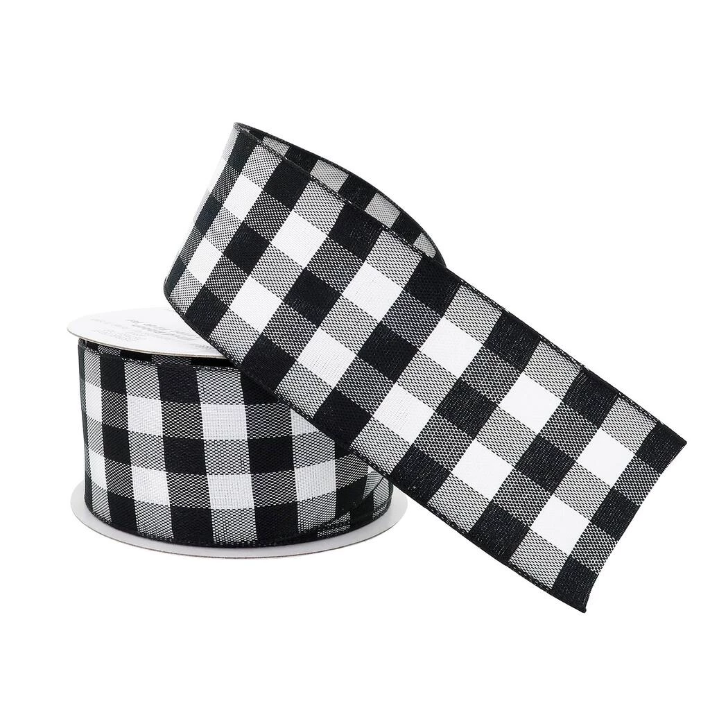 Flash Sale ๐ 12 Pack: 1.5" Taffeta Wired Checker Ribbon by Celebrate It™ 360°™ ๐ 4 Flash Sale ๐ 12 Pack: 1.5" Taffeta Wired Checker Ribbon by Celebrate It™ 360°™ ๐ - Image 4