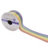 Hot Sale 🔔 1.5" Sheer Wired Rainbow Striped Ribbon by Celebrate It™ 360°™ 🔔