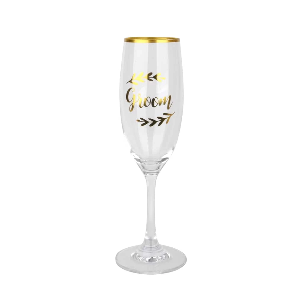 Budget ๐ Gold Groom Toasting Flute by Celebrate It™ ๐ 1 Budget ๐ Gold Groom Toasting Flute by Celebrate It™ ๐