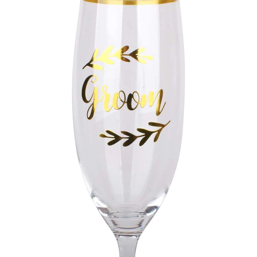 Budget ๐ Gold Groom Toasting Flute by Celebrate It™ ๐ 2 Budget ๐ Gold Groom Toasting Flute by Celebrate It™ ๐ - Image 2