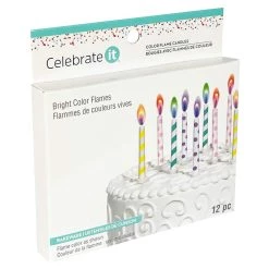 Buy 🥰 12 Packs: 12 ct. (144 total) Printed Pastel Color Flame Candles by Celebrate It® 🎁 -Celebrate It Sales Shop 10663869 3 1