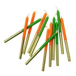 Best Pirce ✔️ Gold Dipped Orange & Green 🎂 Birthday Candles by Celebrate It™ 🎉