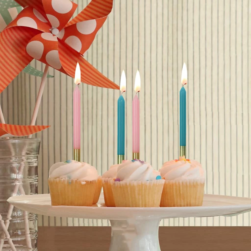 Cheap 🔔 12 Packs: 12 ct. (144 total) Gold Dipped Pink & Teal 🥳 Birthday Candles by Celebrate It™ 😍 2 Cheap 🔔 12 Packs: 12 ct. (144 total) Gold Dipped Pink & Teal 🥳 Birthday Candles by Celebrate It™ 😍 - Image 2