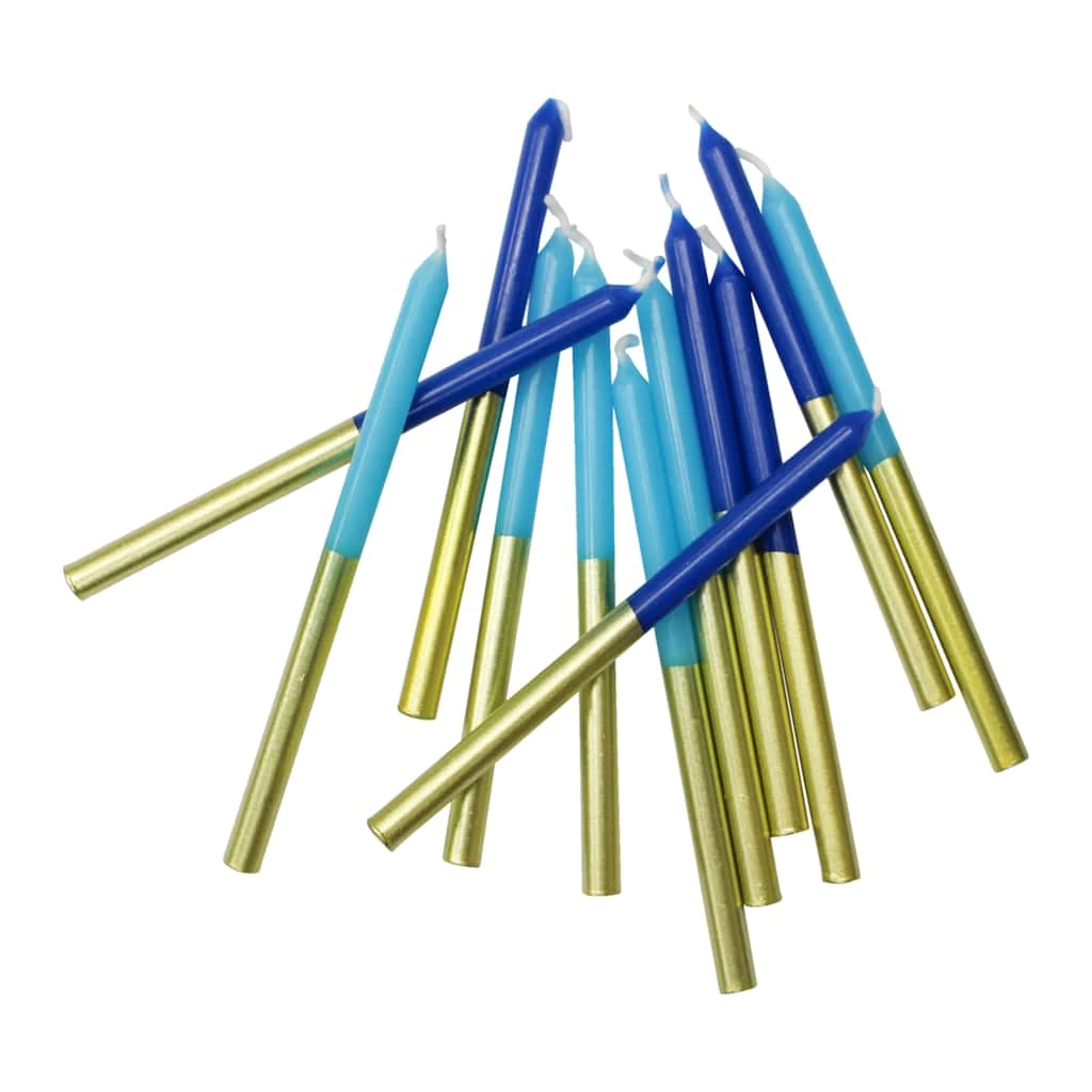 Best Pirce 😍 12 Packs: 12 ct. (144 total) Gold Dipped Blue 🎂 Birthday Candles by Celebrate It™ 🥰 1 Best Pirce 😍 12 Packs: 12 ct. (144 total) Gold Dipped Blue 🎂 Birthday Candles by Celebrate It™ 🥰