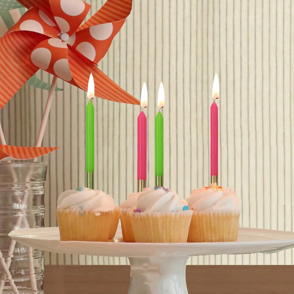 Coupon 🥰 12 Packs: 12 ct. (144 total) Gold Dipped Pink & Green 🎂 Birthday Candles by Celebrate It™ 🧨 2 Coupon 🥰 12 Packs: 12 ct. (144 total) Gold Dipped Pink & Green 🎂 Birthday Candles by Celebrate It™ 🧨 - Image 2