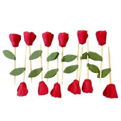 New 🔔 12 Packs: 12 ct. (144 total) Red Rose Toppers by Celebrate It® ❤️
