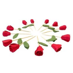 New 🔔 12 Packs: 12 ct. (144 total) Red Rose Toppers by Celebrate It® ❤️ -Celebrate It Sales Shop 10664930 5 1