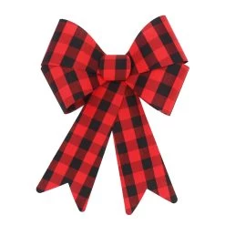 Best deal ⭐ 18" Red & Black Check Bow by Celebrate It™ 🎅 Christmas ✔️