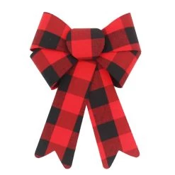 Promo ✔️ 9" Red & Black Check Bow by Celebrate It™ ❄ Christmas 😀
