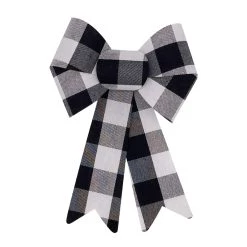 Outlet 👍 9" Black & White Check Bow by Celebrate It™ 🔔 Christmas 💯