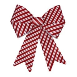 Outlet 🥰 18" Red & White Glitter 🍬 Candy Cane Stripe Bow by Celebrate It™ 🔔 Christmas 😀