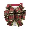 Discount 😀 20.5" Red & Green Plaid Tree Topper Bow with Gold Edges by Celebrate It™ 🎄 Christmas 🤩