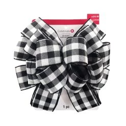 Wholesale 🔥 Black & White Buffalo Check Décor Bow by Celebrate It™ 🤩