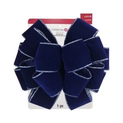 Cheap 😀 20.5" Navy Velvet Tree Topper Bow by Celebrate It™ 🎄 Christmas 🛒