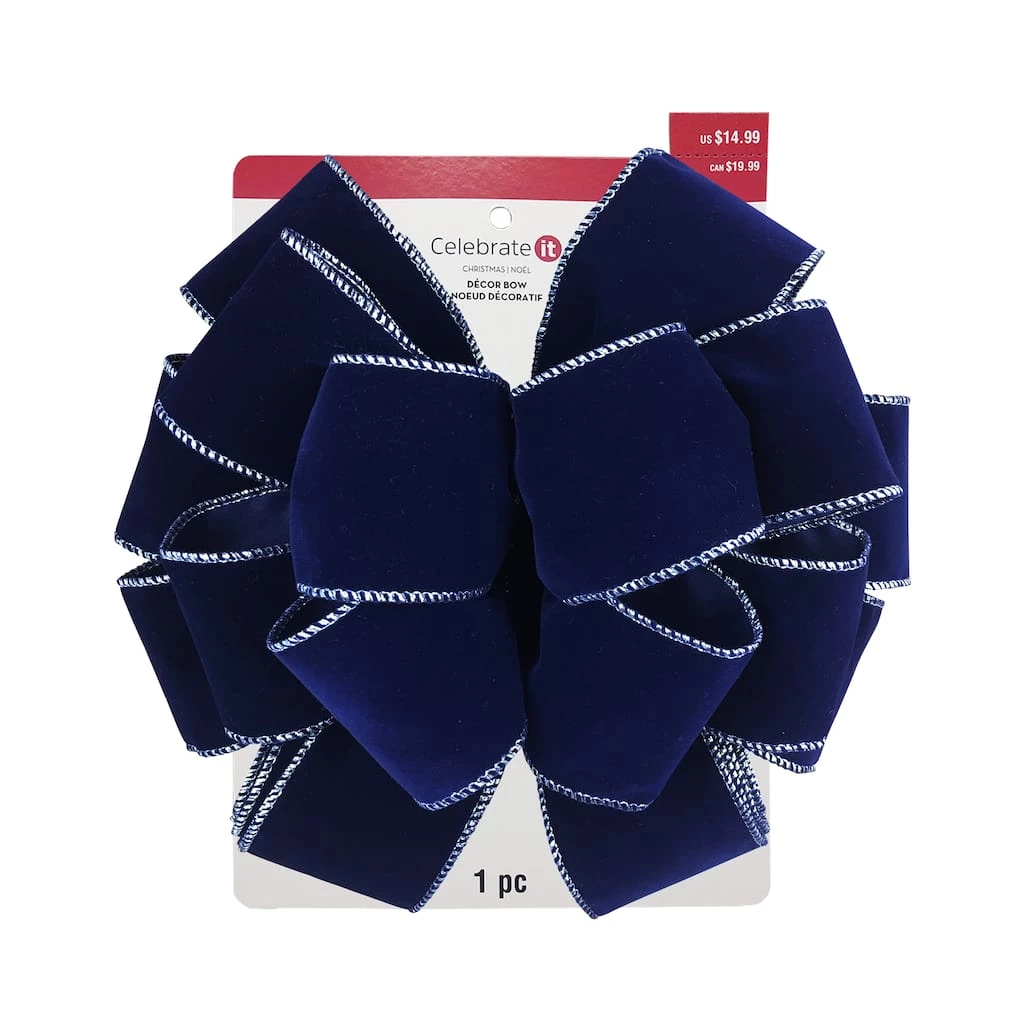 Cheap π 20.5" Navy Velvet Tree Topper Bow by Celebrate It™ π Christmas π 1 Cheap π 20.5" Navy Velvet Tree Topper Bow by Celebrate It™ π Christmas π