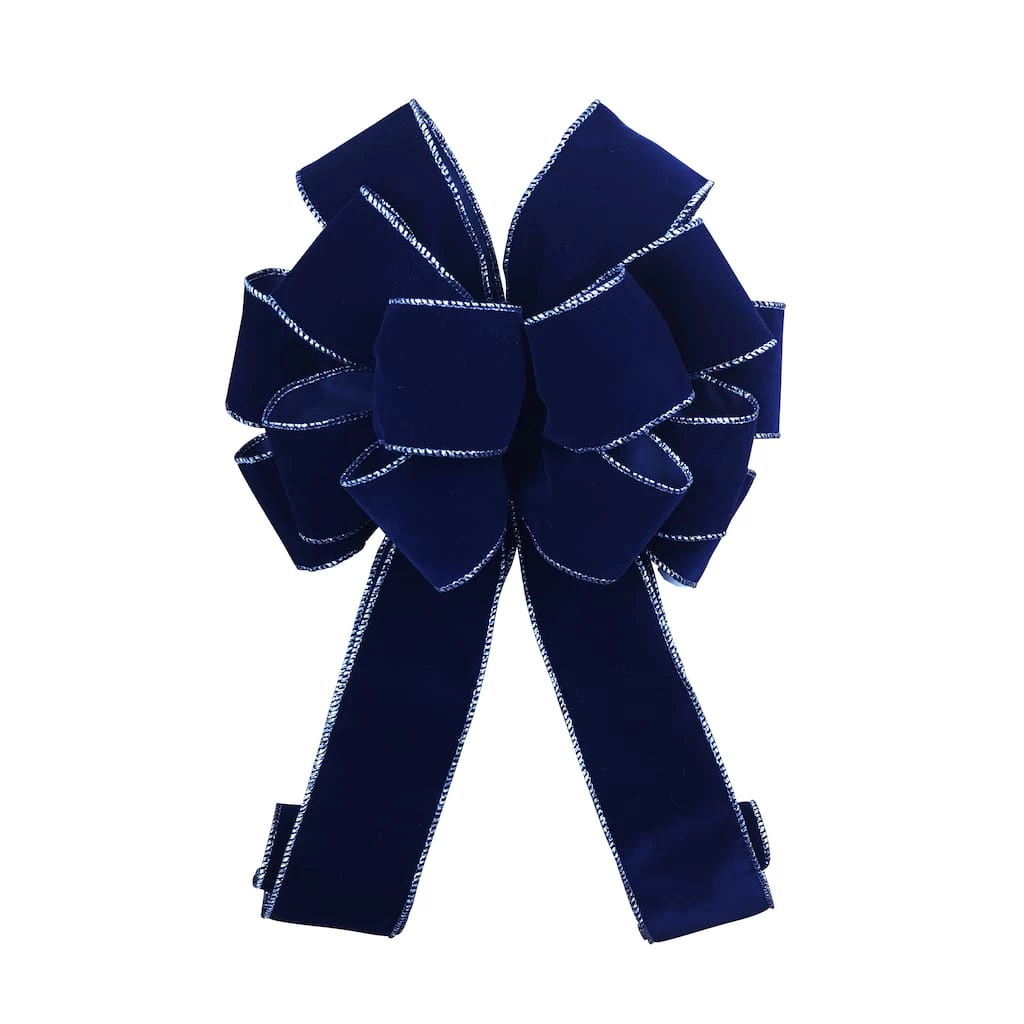 Cheap π 20.5" Navy Velvet Tree Topper Bow by Celebrate It™ π Christmas π 2 Cheap π 20.5" Navy Velvet Tree Topper Bow by Celebrate It™ π Christmas π - Image 2