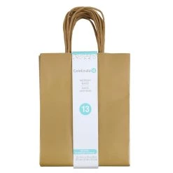 Wholesale 😀 Medium Gold Gift Bags by Celebrate It™, 13ct. 👏