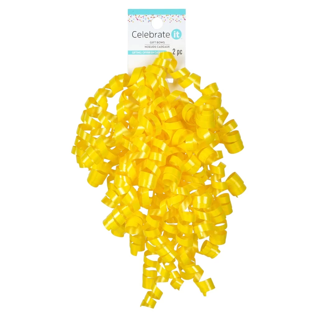Wholesale ⭐ 12 Packs: 2 ct. (24 total) 30" Yellow Twisty Bows by Celebrate It™ 🔔 1 Wholesale ⭐ 12 Packs: 2 ct. (24 total) 30" Yellow Twisty Bows by Celebrate It™ 🔔