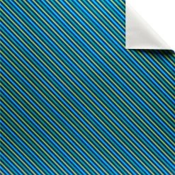 Cheap ⌛ Green & Blue Striped Gift Wrap by Celebrate It™ 🔥