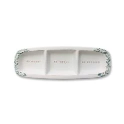 Top 10 🎉 12" Be Merry 3-Section Ceramic Party Platter by Celebrate It™ 🔔 Christmas ⌛