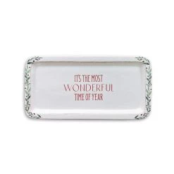 Deals 🥰 14" Most Wonderful Time Ceramic Party Platter by Celebrate It™ 🎄 Christmas 🎉