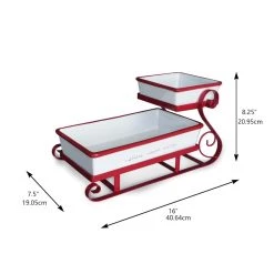Discount 🔥 16" Red & White Sleigh Tray by Ashland® by Celebrate It ❤️ -Celebrate It Sales Shop 10677005 3