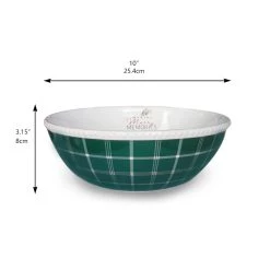 Top 10 🛒 10" Green Plaid Ceramic Bowl by Celebrate It® 🎁 Christmas 🥰 -Celebrate It Sales Shop 10677015 3