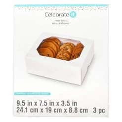New 🎁 9.5" White Window Treat Boxes by Celebrate It®, 3ct. 🎁