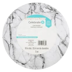 Buy 👏 12 Packs: 3 ct. (36 total) 10" Black & White Marble Cake Boards by Celebrate It® 🔔 -Celebrate It Sales Shop 10685255 1 1