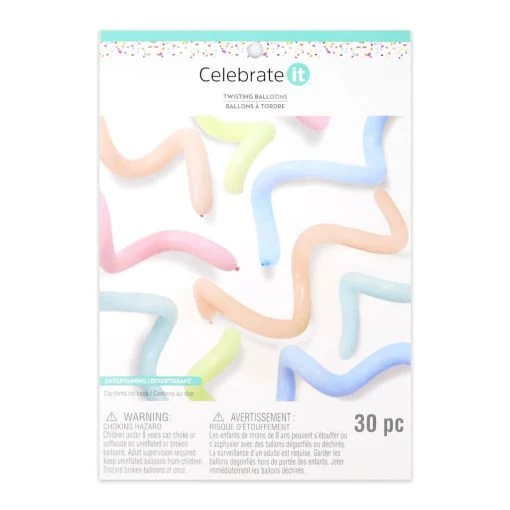 Coupon 👏 Pastel Rainbow Twisting Balloons by Celebrate It™ 🌞 Summer, 30ct. 🎉 -Celebrate It Sales Shop 10689442 1