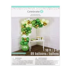 Hot Sale 😉 10ft. Green & Gold Balloon Garland Kit by Celebrate It™ 👏