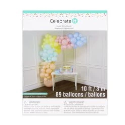 Flash Sale 🌟 6 Pack: 10ft. Pastel Rainbow Balloon Garland Kit by Celebrate It™ 😉