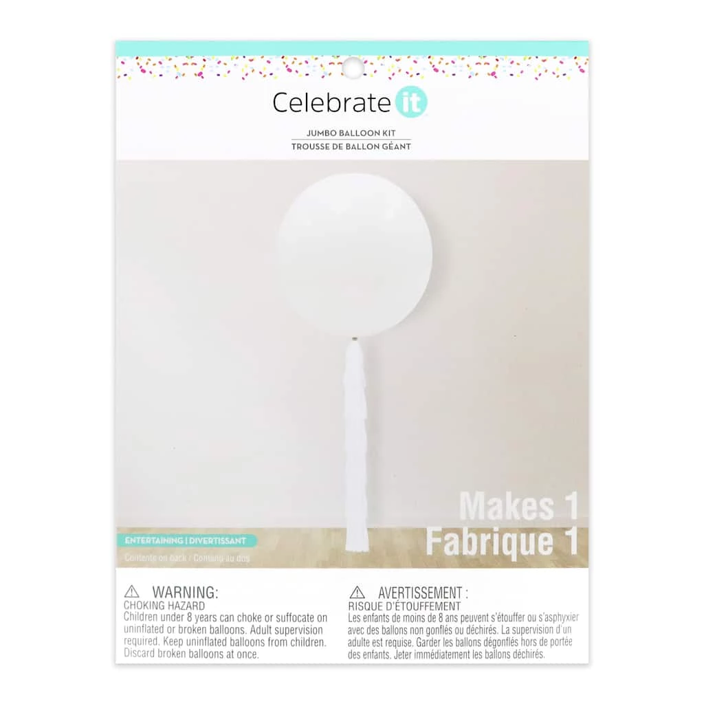 Wholesale 💯 White Jumbo Balloon Kit by Celebrate It™ 🌟 1 Wholesale 💯 White Jumbo Balloon Kit by Celebrate It™ 🌟